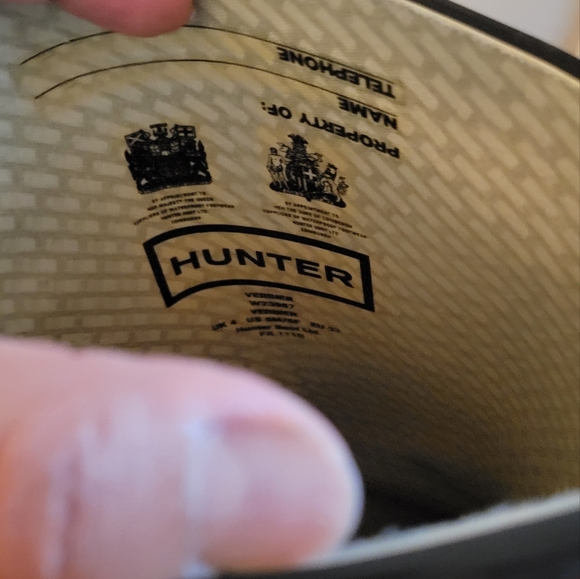 Black Hunter wedge rainboots sz 6/37 - Picture 5 of 6